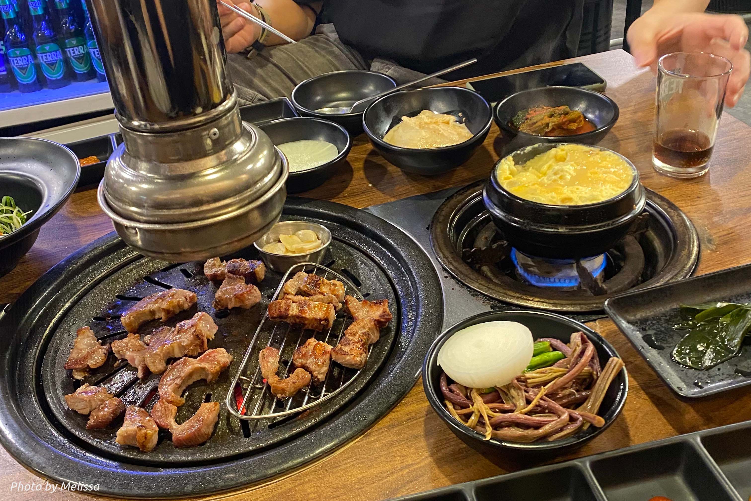 Our first hearty K-BBQ meal in Seoul at Yuksiri